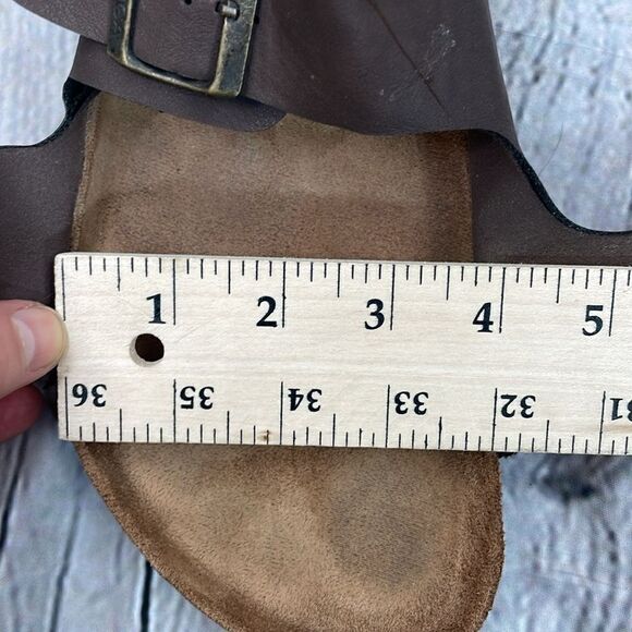 Nautica Men’s Sandals Slip on with wide two straps and buckle size 11 Brown - Picture 12 of 12